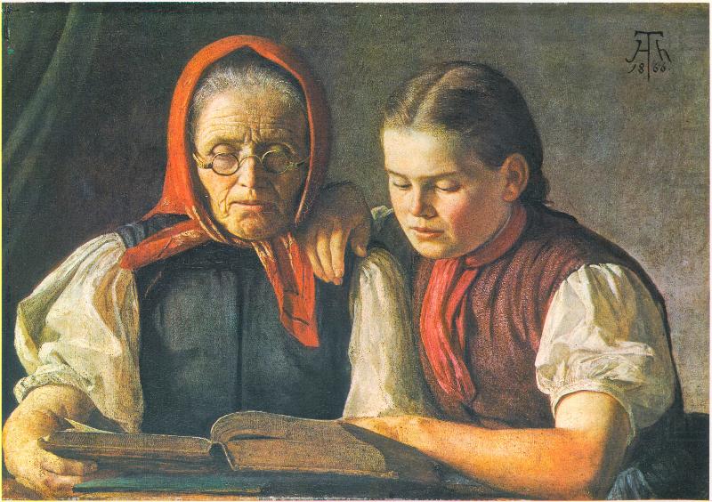 Mutter und Schwester des Kunstlers, Hans Thoma